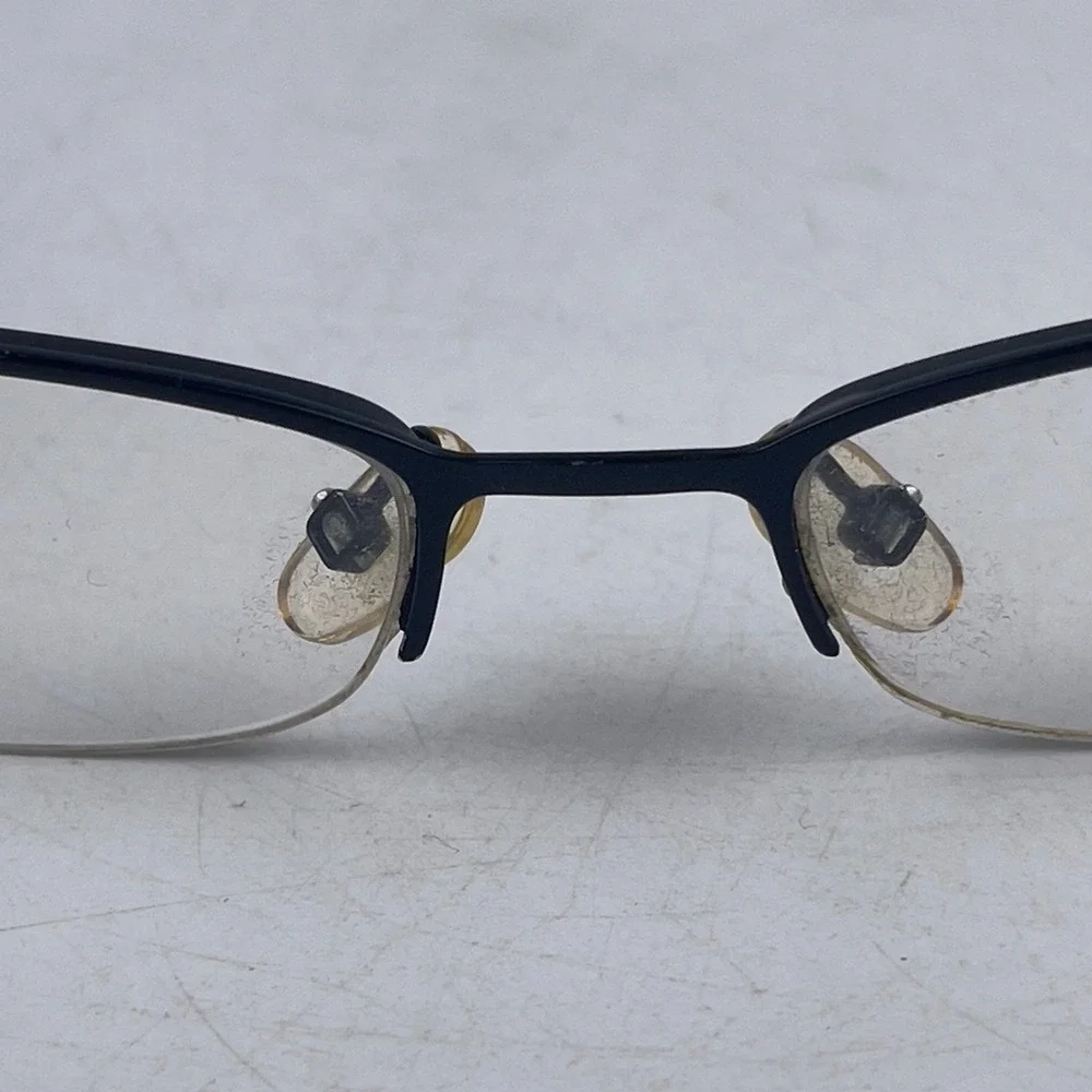 Rampage R 123 Women Eyeglasses Frame Black Metal Rectangle Half Rim 50-17-135 mm